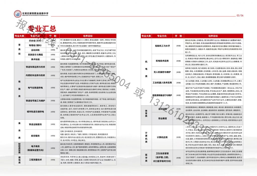 石家庄新铁职业高中2026年春季招生简章