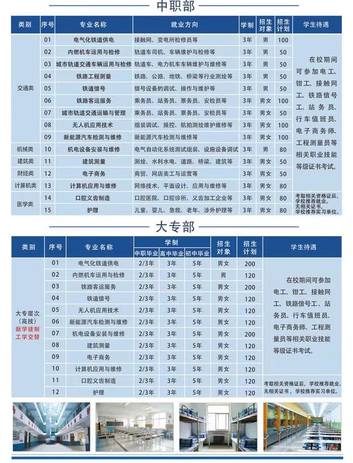 石家庄铁路技工学校2026年秋季招生专业